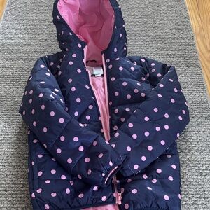 Carter's Pink and Navy Polka Dot Jacket